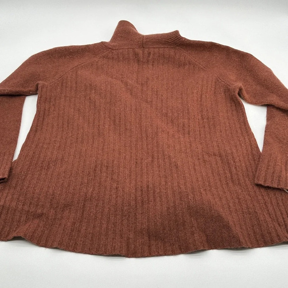Toad&Co Womens Turtleneck Sweater 100% Lambswool Brown/ Red XSmall - Picture 9 of 10